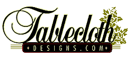We Offer Custom Made Tablecloths Any Size and Shape! Logo